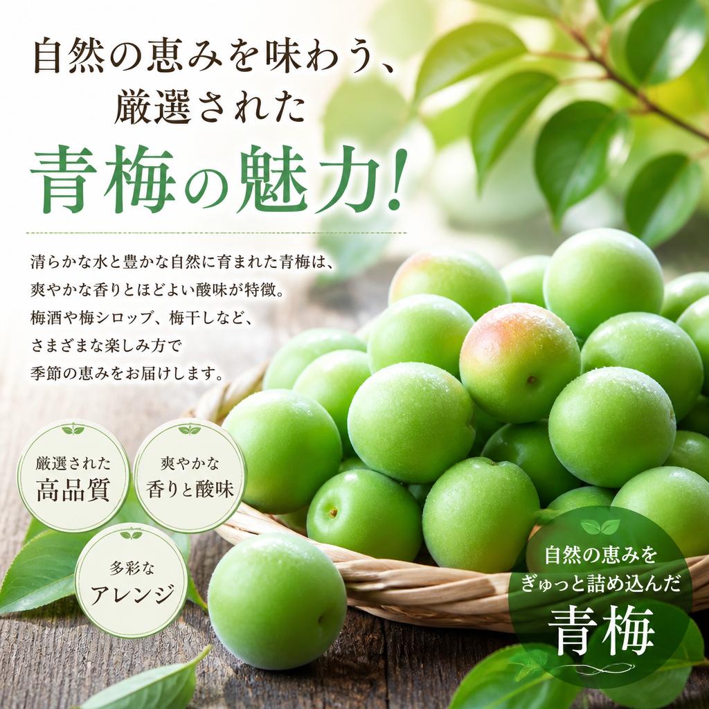 自然の恵みを味わう、厳選された青梅の魅力！