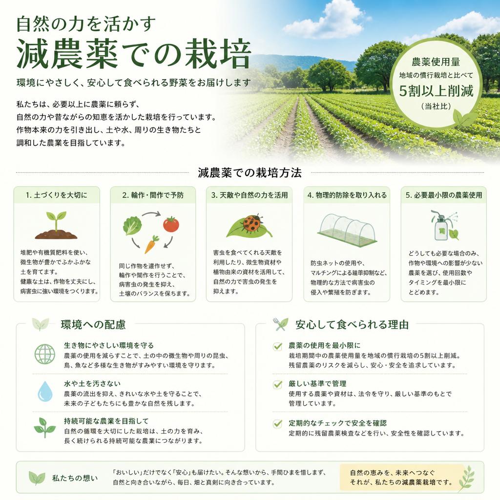 4. 減農薬のこだわり